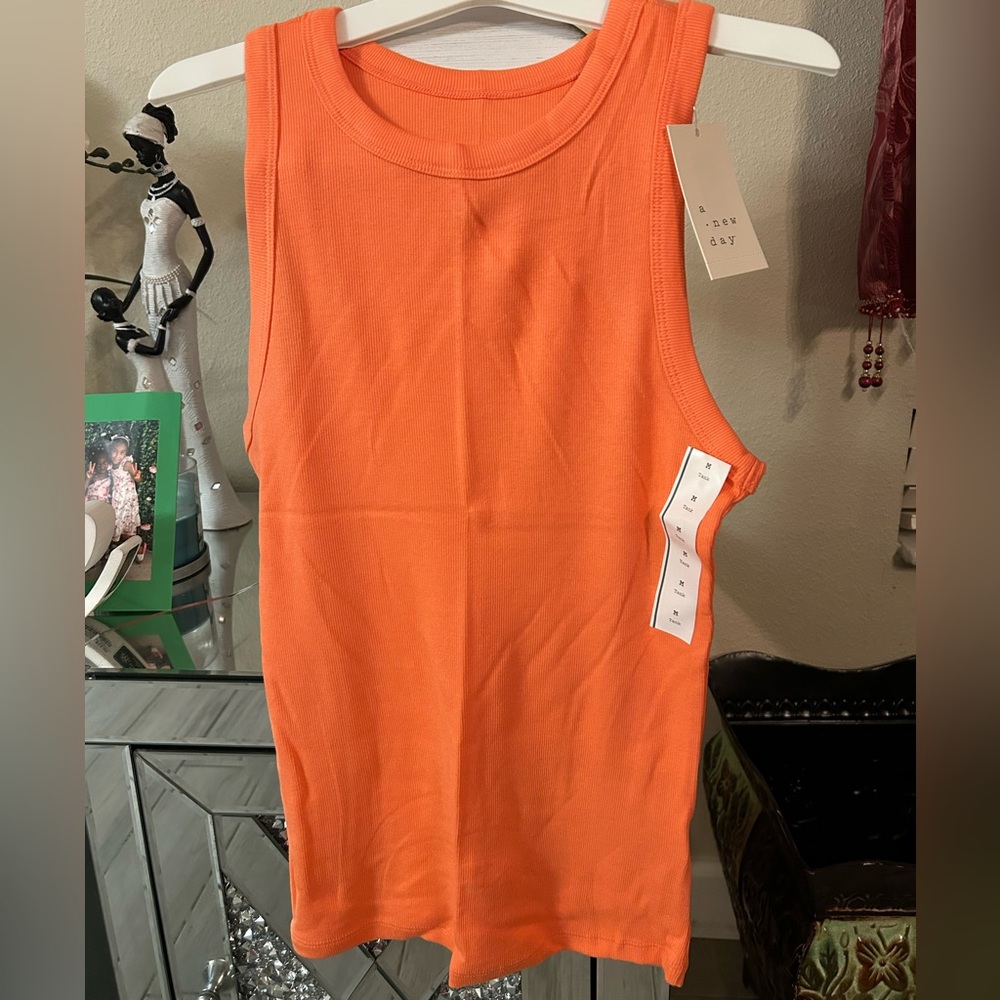 Orange Sleeveless Top